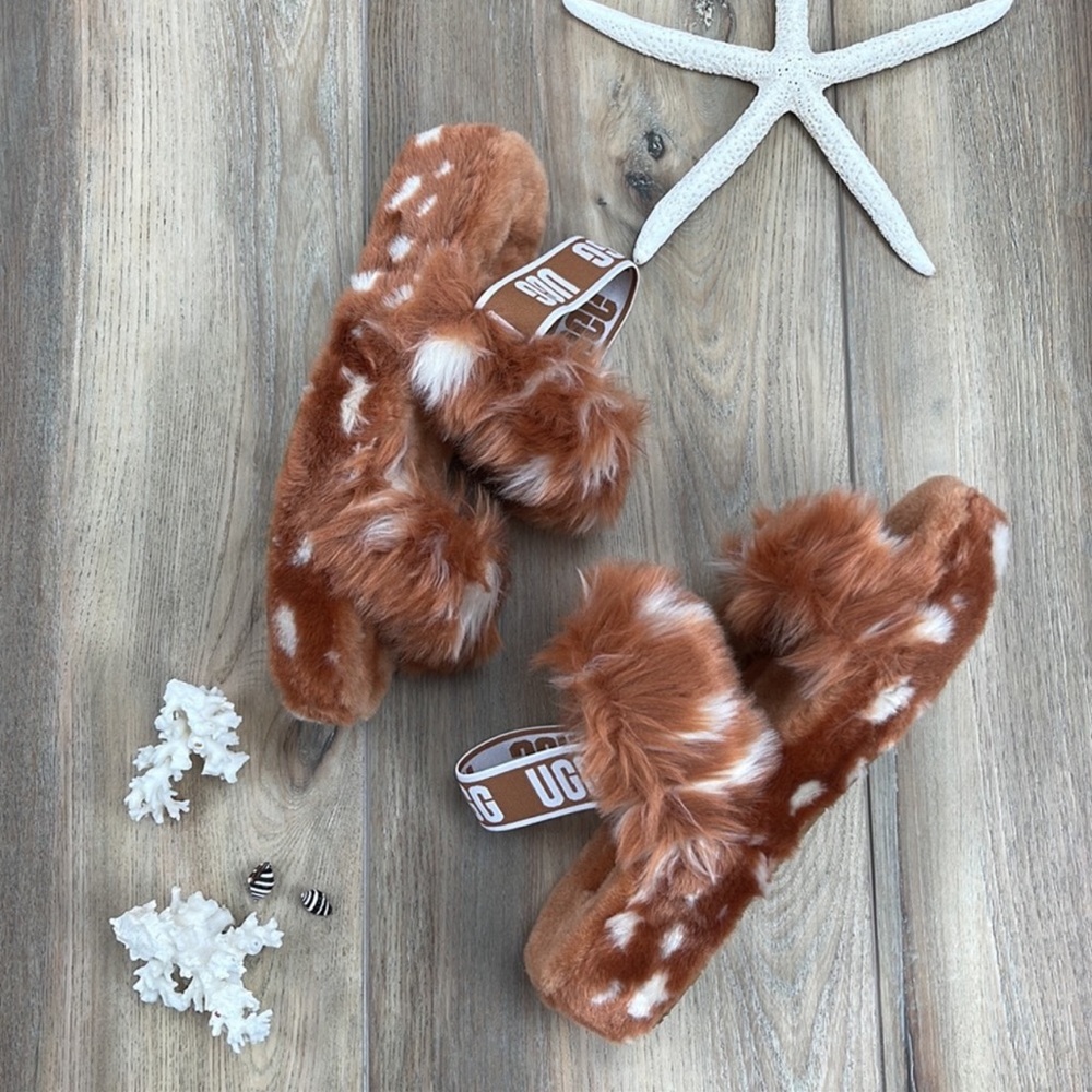 🍃🔆UGG- OH YEAH FLUFF YEAH SLIDE TIE DYE🔆🌴 - Picture 10 of 13